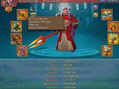 Big Mythic Filler 💜 134M troops